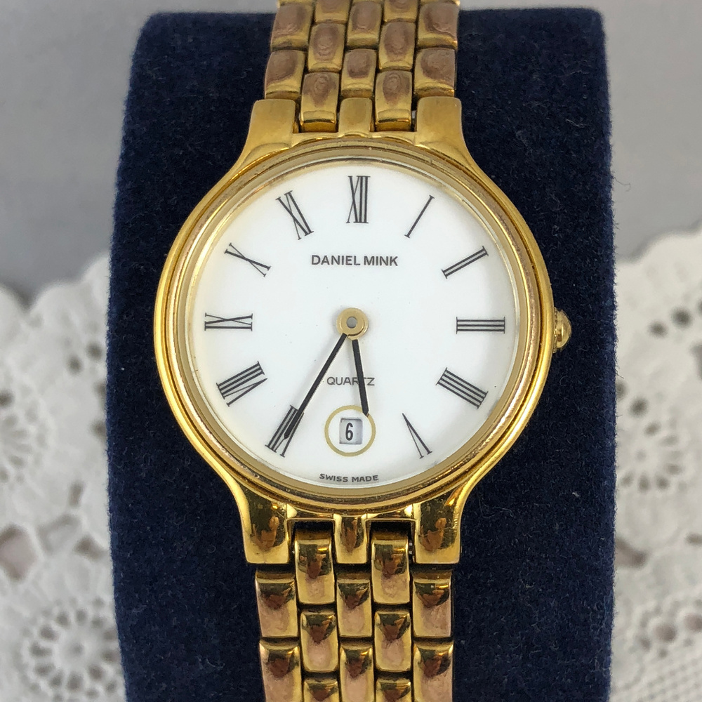 Vintage 18K Gold Plated Daniel Mink Swiss Watch